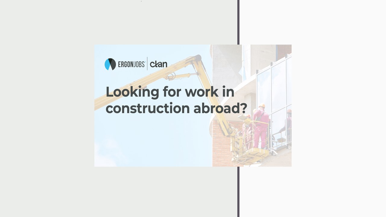 Clan está a recrutar mais de 300 profissionais para os Países Baixos no setor da construção